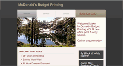 Desktop Screenshot of mcdonaldsbudgetprinting.com