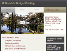 Tablet Screenshot of mcdonaldsbudgetprinting.com